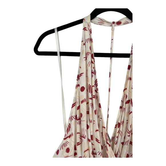 Free People Dress Daria Floral print halter maxi size Medium M - Picture 3 of 9